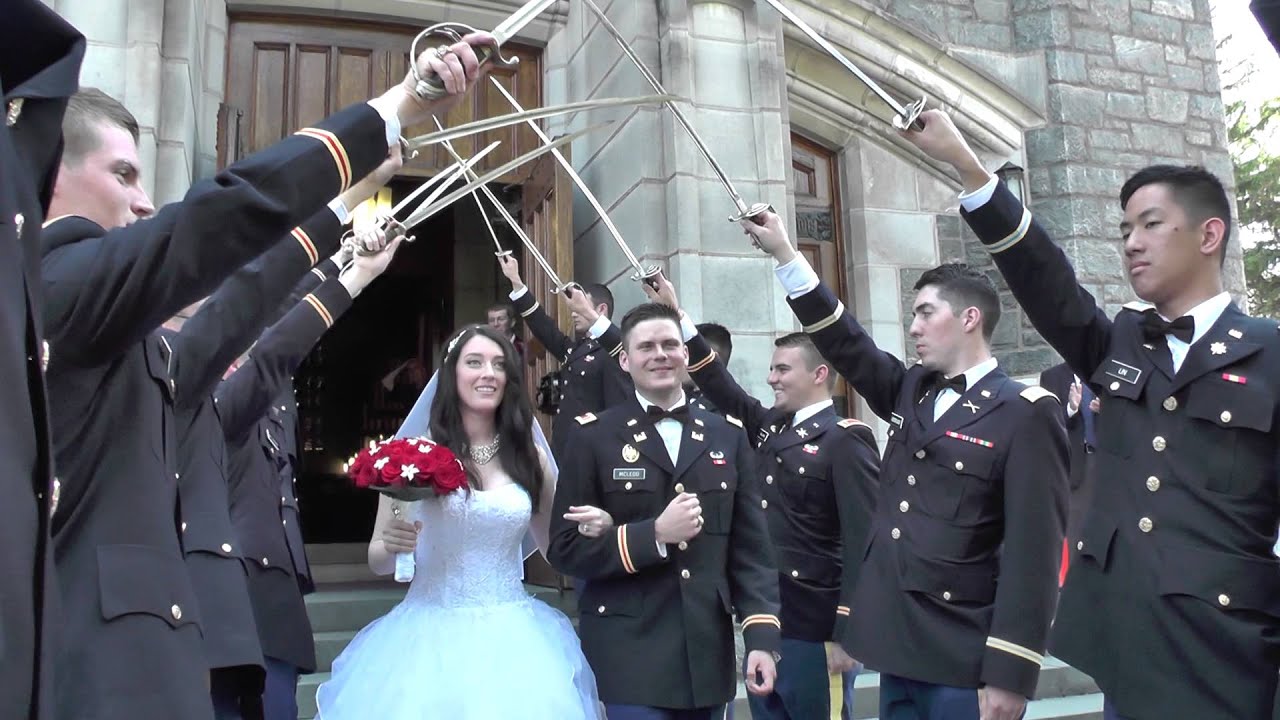 Saber Arch-Leaving Army Wedding Ceremony :) West Point Cadet Chapel