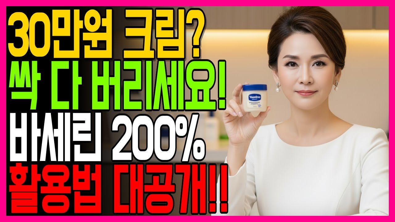 “3천원으로 20년 젊어질 수 있다고? 30년 경력 피부과의사가 밝히는 '바세린+이것' 비밀조합!