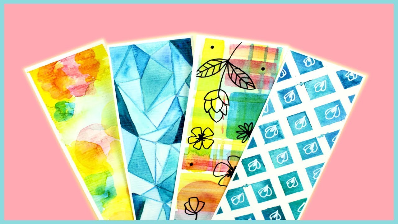 DIY: Bookmarks & Watercolor Techniques for Beginners Part 3 | Watercolor DIY | How To Make Bookmarks
