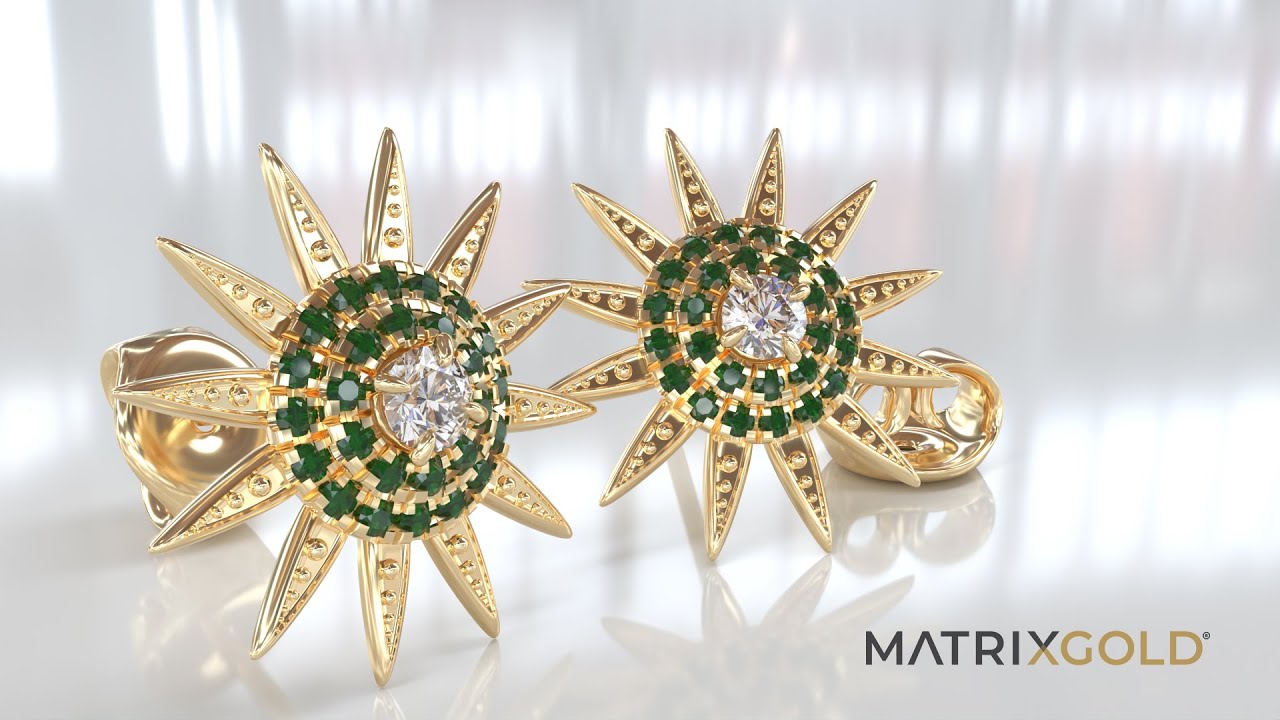 How To Design Star Earrings - MatrixGold Tutorial