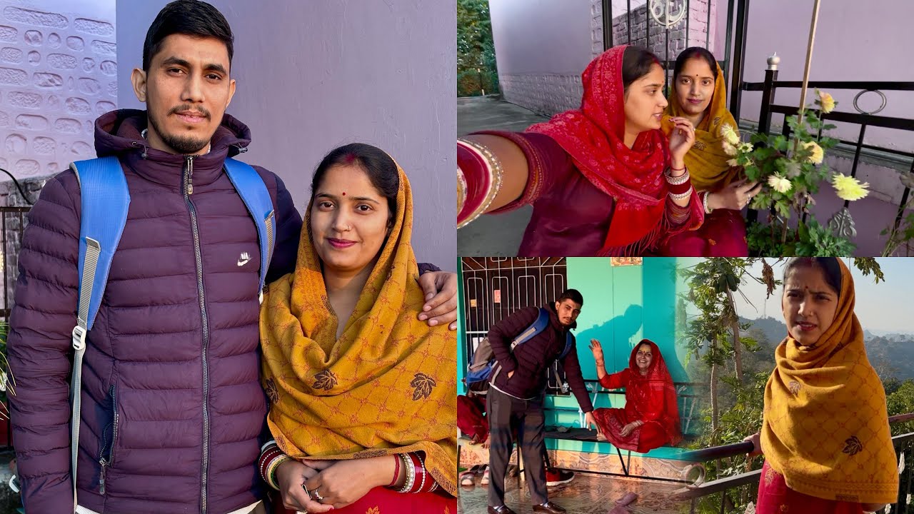 पतिदेव की छुट्टियाँ ख़त्म हो गई 🙂#twins #himachal #village 