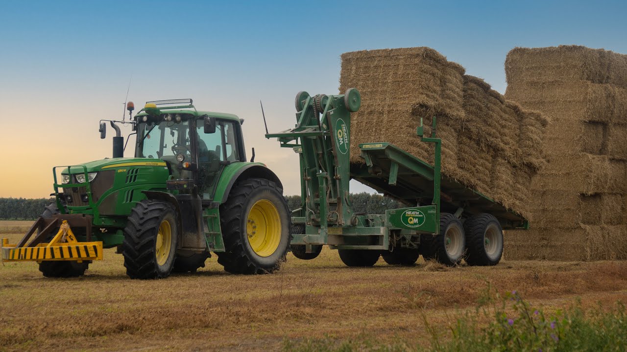 Bale Chasing | Heath Bale Chaser & John Deere 6150M