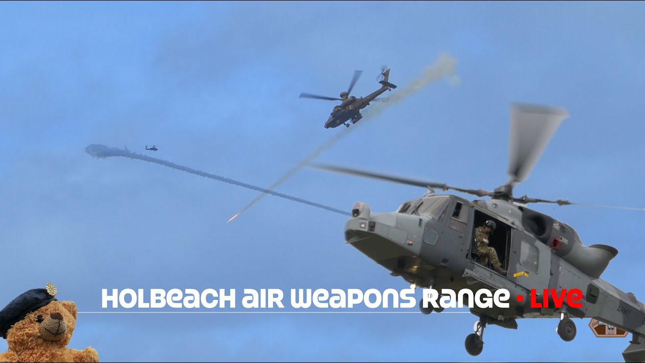 Live Streaming from Holbeach Air Weapons Range - Two AH64 Apaches Live firing at the range #watchnow