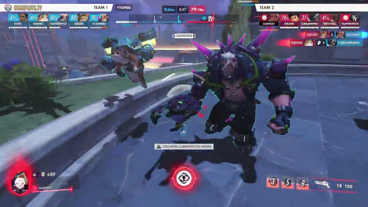 Domina POTG thanks to enemy cat by DJANGO — Overwatch Replay YYGPDG