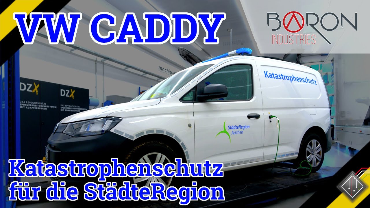 VW Caddy - Fahrzeugumbau zum Katastrophenschutz | Baron Industries | mcchip-dkr
