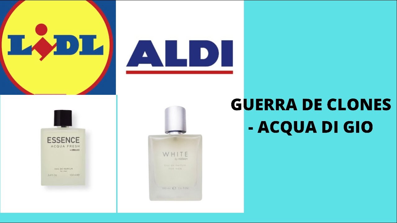CLONES ACQUA DI GIO 2021: WHITE by ALDI - ESSENCE ACQUA FRESH by LIDL