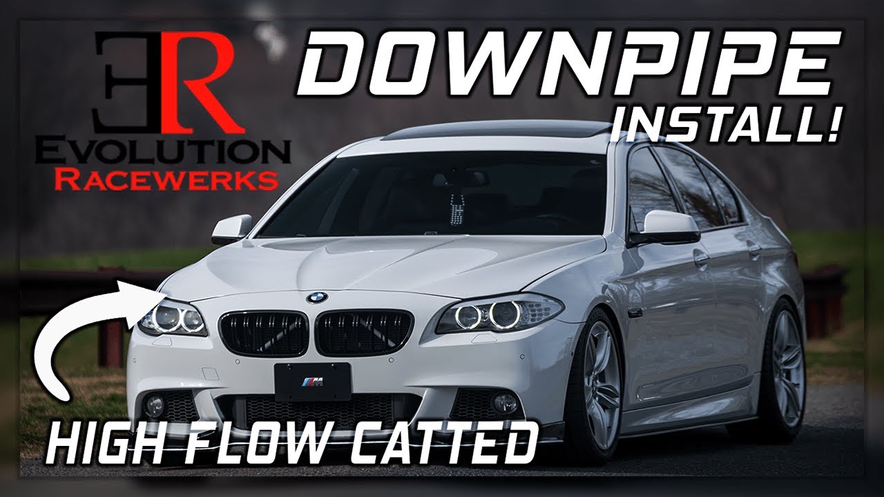 Установка даунпайпа на BMW 535i F10 своими руками