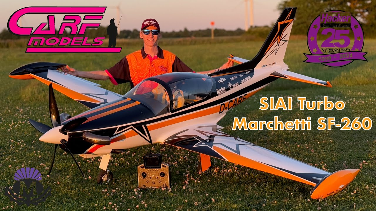 SIAI TURBO MARCHETTI SF-260 - CARF MODELS - BY MAX CHRUBASIK - FULL SUNSET FLIGHT