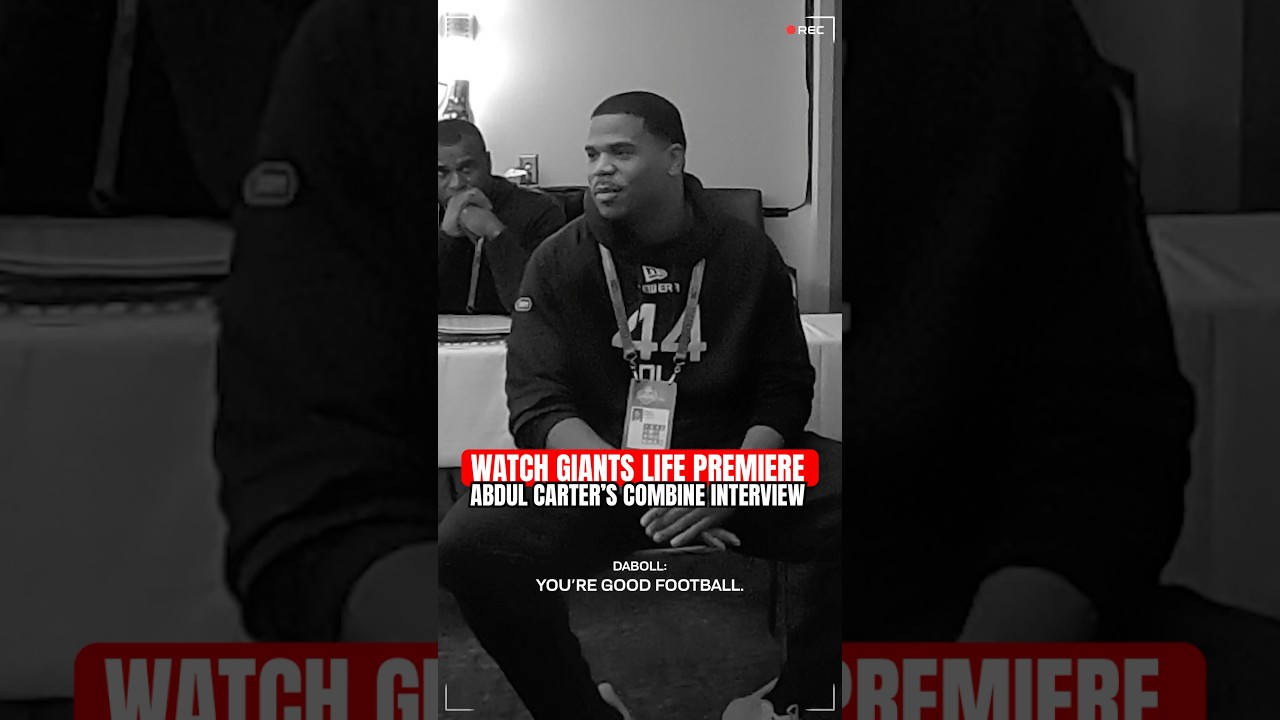 Abdul Carter&rsquo;s combine interview 👀 Watch the Giants Life Season Premiere on our channel! #shorts