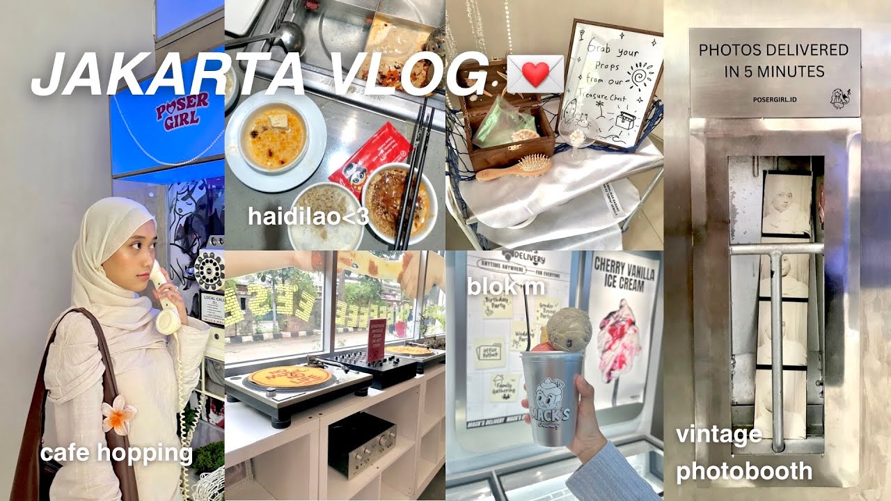 JAKARTA VLOG🍫: vintage photobooth, what i eat, exploring blok m & more
