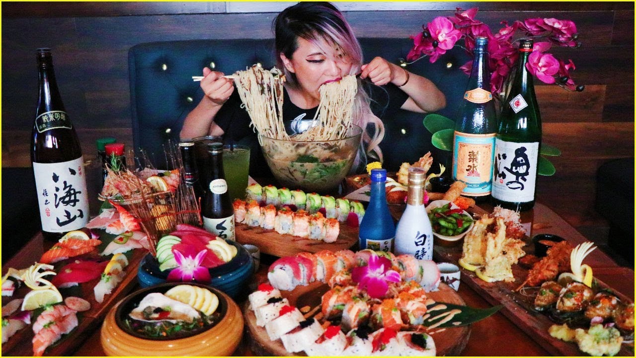 ALL YOU CAN EAT SUSHI AND RAMEN?!?!? Aburi Sushi - MASSIVE FEAST 