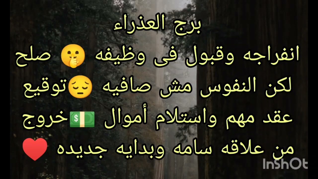 توقعات برج العذراء انفراجه وقبول فى وظيفه 🤫 توقيع عقد مهم واستلام أموال 💵