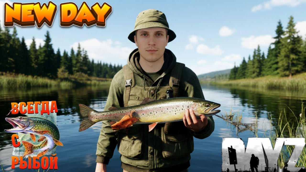 Обзор игры DAYZ. Поиграем на сервере NEW DAY. Рыбалка на максималках.