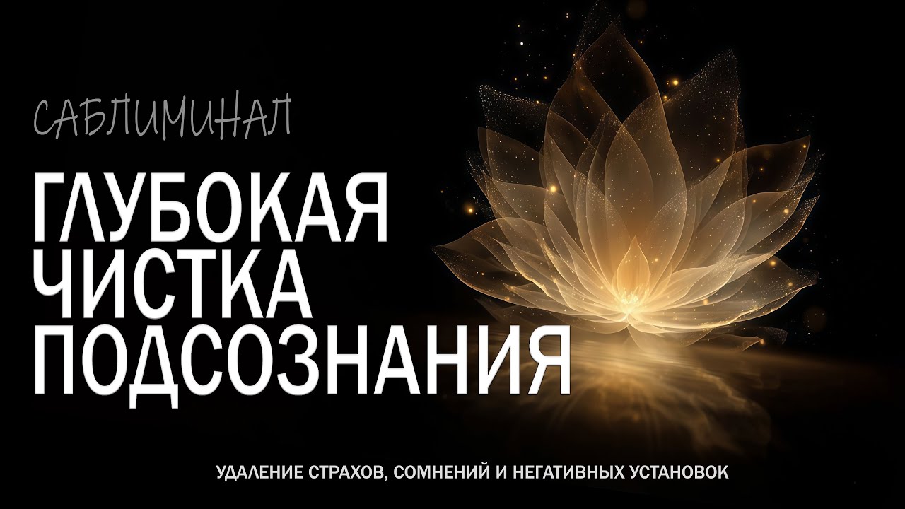 САБЛИМИНАЛ: ГЛУБОКАЯ ОЧИСТКА ПОДСОЗНАНИЯ |Удаление страхов, сомнений и негативных установок