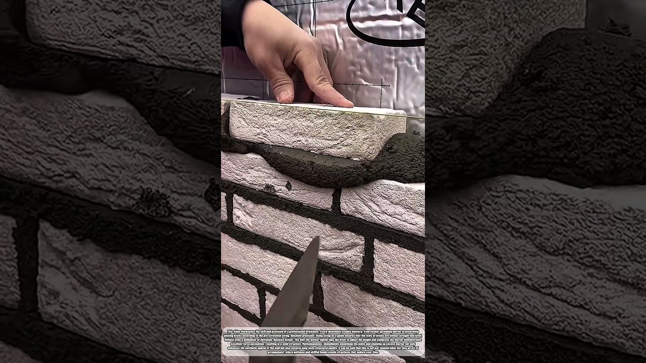 The Way Plastering And Scraping Away Excess Mortar Demonstrates Skillful Technique #job #skills