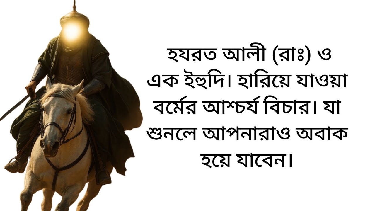 হযরত আলী (রাঃ) ও এক ইহুদী। হারিয়ে যাওয়া বর্মের আশ্চর্য বিচার। যা শুনলে আপনারও অবাক হয়ে যাবেন 