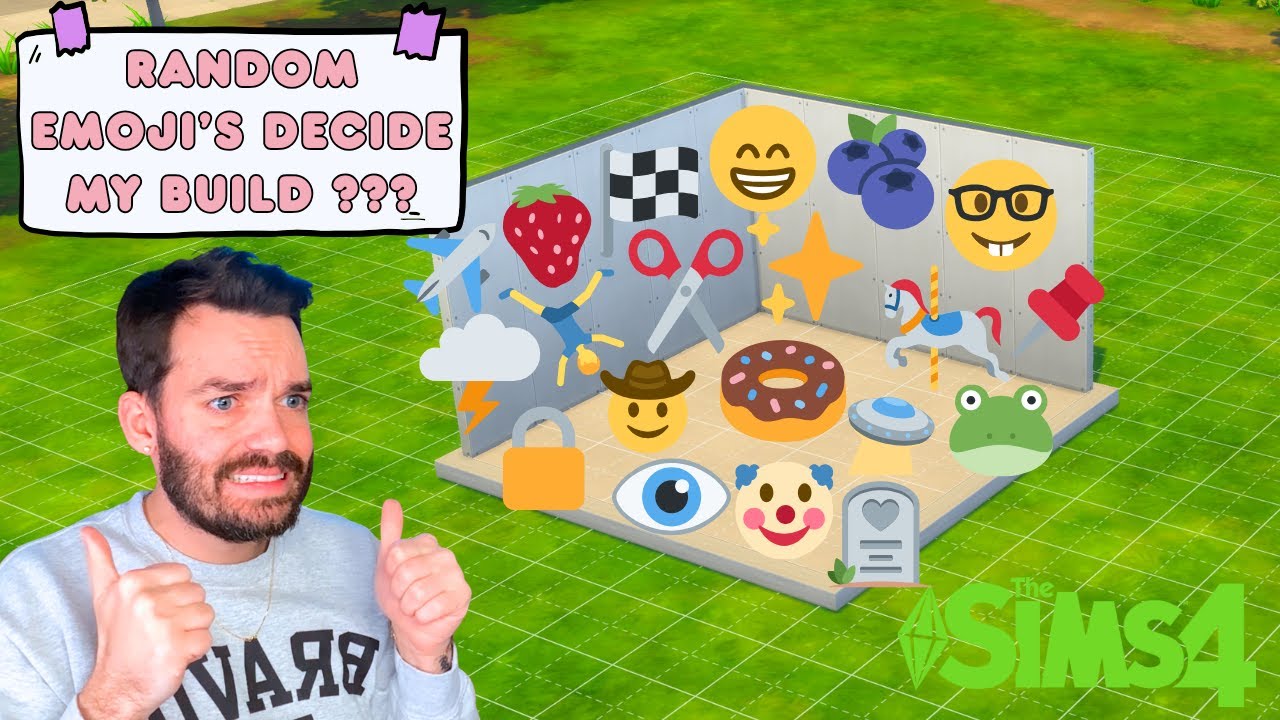 I Let a RANDOM EMOJI Generator Decorate My Build In The Sims 4