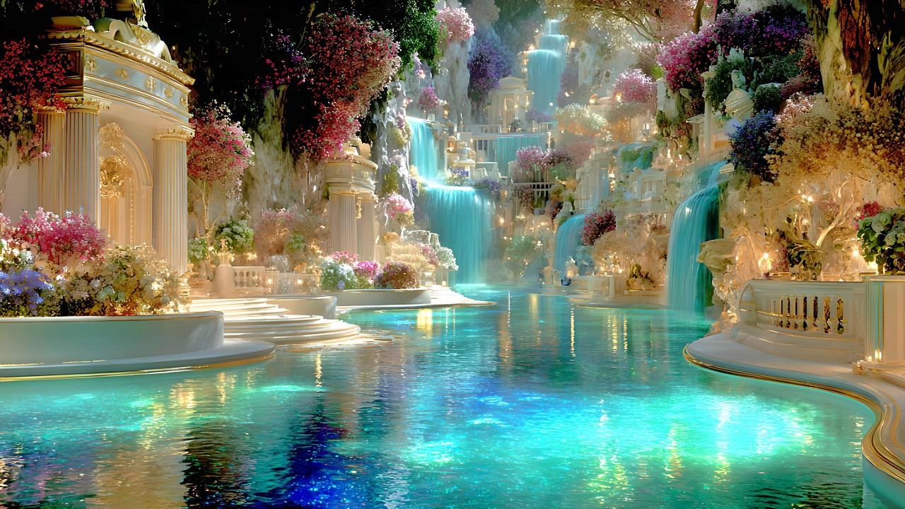 Through Golden Dream Palaces | Explore 4K Marble Temples, Crystal Halls & Heavenly Soundscapes