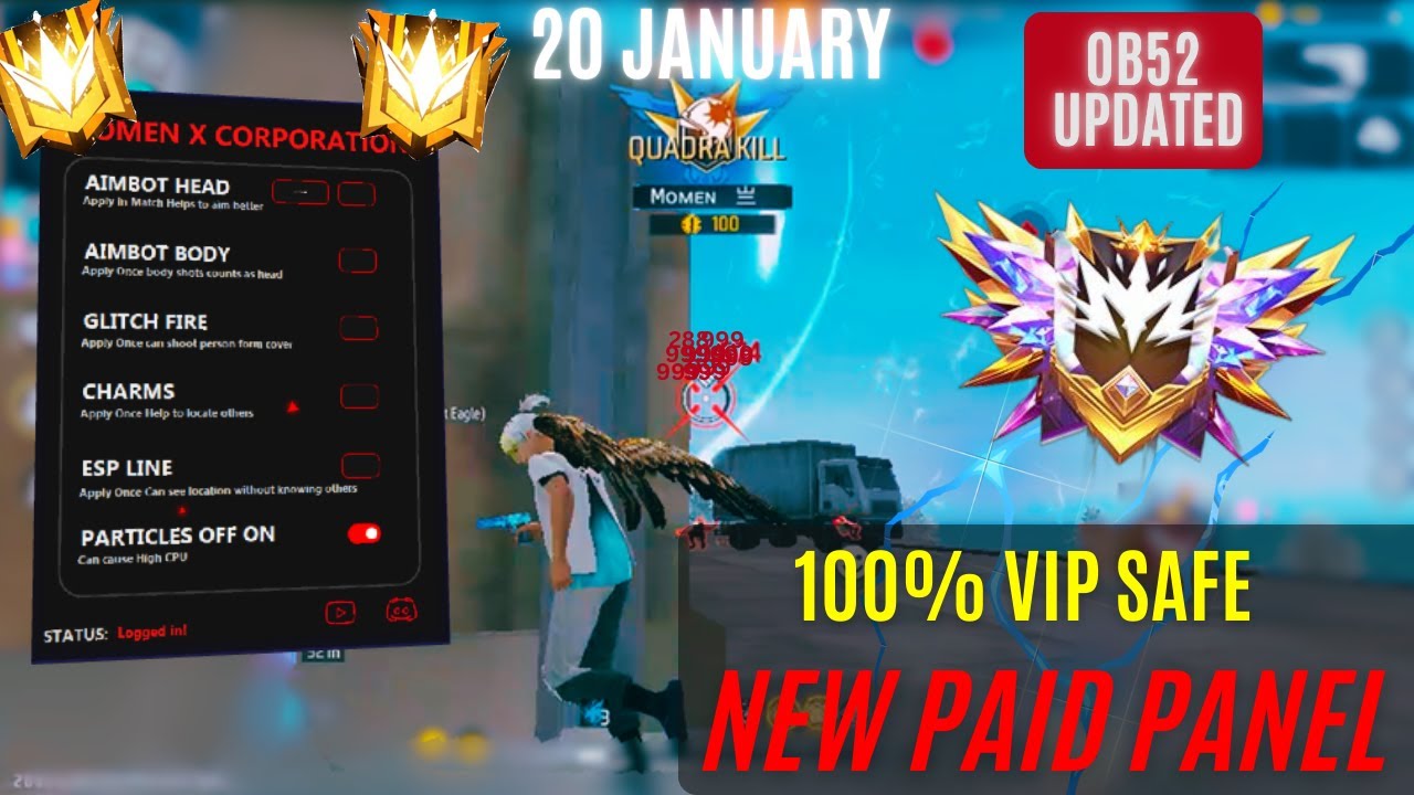 NEW PC PANEL UPDATED OB52💻PAID PANEL FOR AIMBOT FREE FIRE 🎯 SNIPER AIMBOT | 100% SAFE AND ANTIBAN ✅