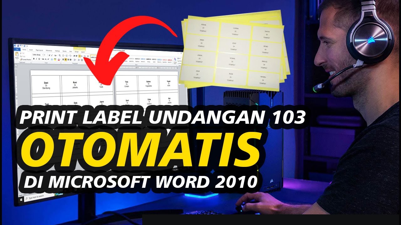 Cara Print Label Undangan 103 Otomatis di Word 2010 Terbaru 2022 (Lengkap)