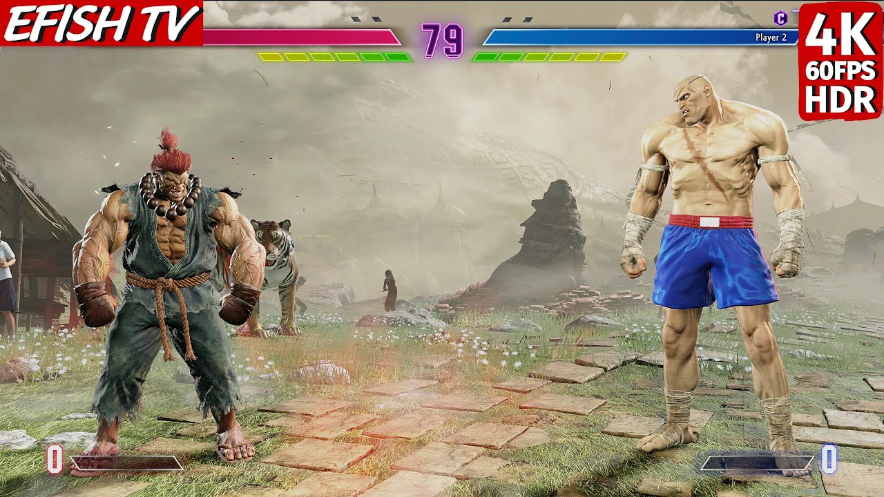 Akuma vs Sagat (Hardest AI) - Street Fighter 6