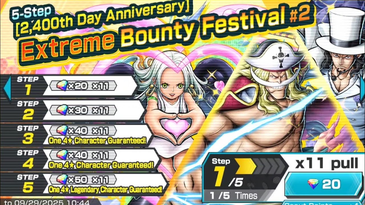18 EXTREME CHARACTERS BANNER RETURN | ONE PIECE BOUNTY RUSH