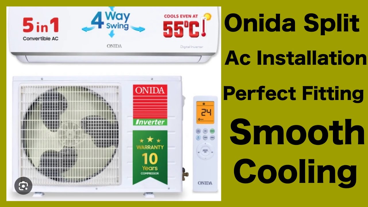 New Onida Split AC installed 🔧❄️Perfect fitting & smooth cooling.📍Expert AC installation service.