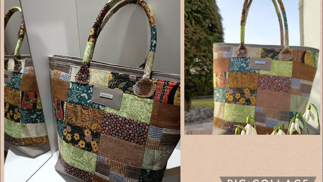 Лоскутная сумка с весенним настроением  сшита быстрым способом.#patchwork ,#пэчворк ,#Shopper,хобби 