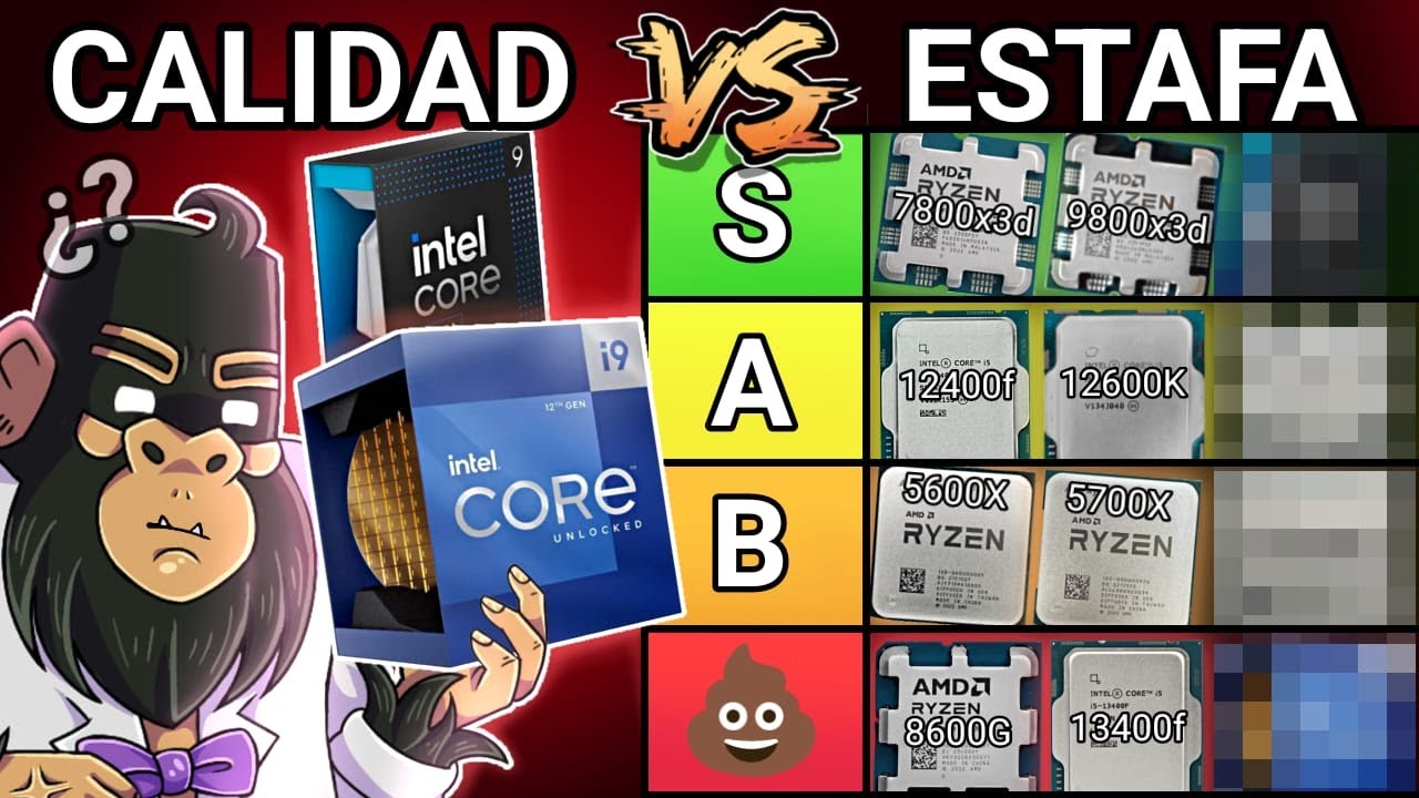 TOP CPUs 2025 ⚡ Mejores y Peores Procesadores (Tierlist CALIDAD vs ESTAFA)