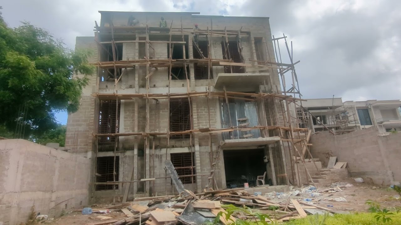 plastering work continuing #construction #dar #goba #Ujenzi