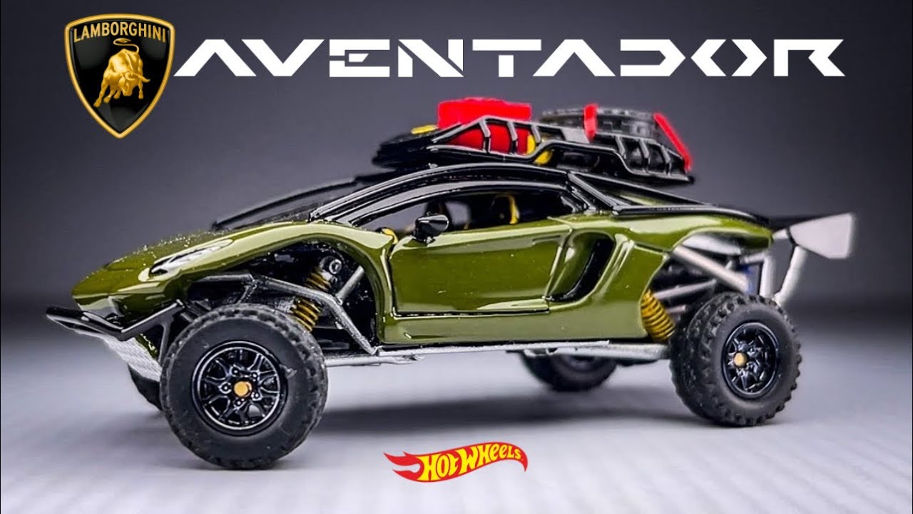 Lamborghini Aventador LP 700 Super Speed Offroad with steering and suspension Hot Wheels Custom