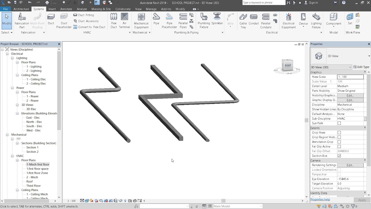 REVIT MEP Beginner tutorial -09  Introduction to Duct