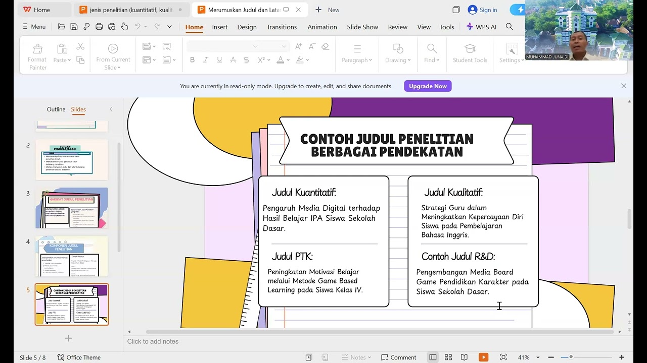 JUDUL DAN LATAR BELAKANG PENELITIAN