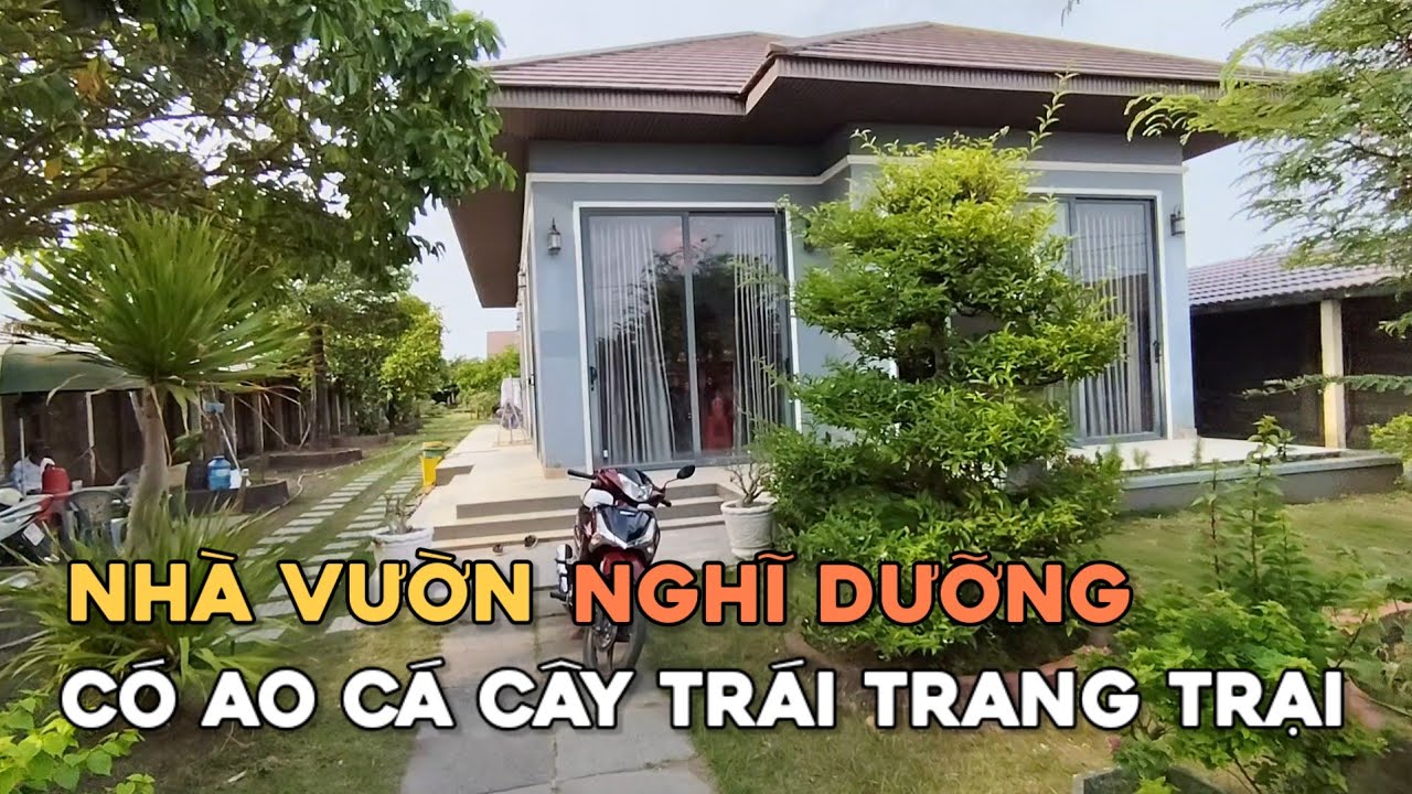 Ms 0379 Nhà vườn ao cá gần 6500 m - 495 m thổ cư tặng hết cây kiểng xã Tân Lân Cần Đước Long An