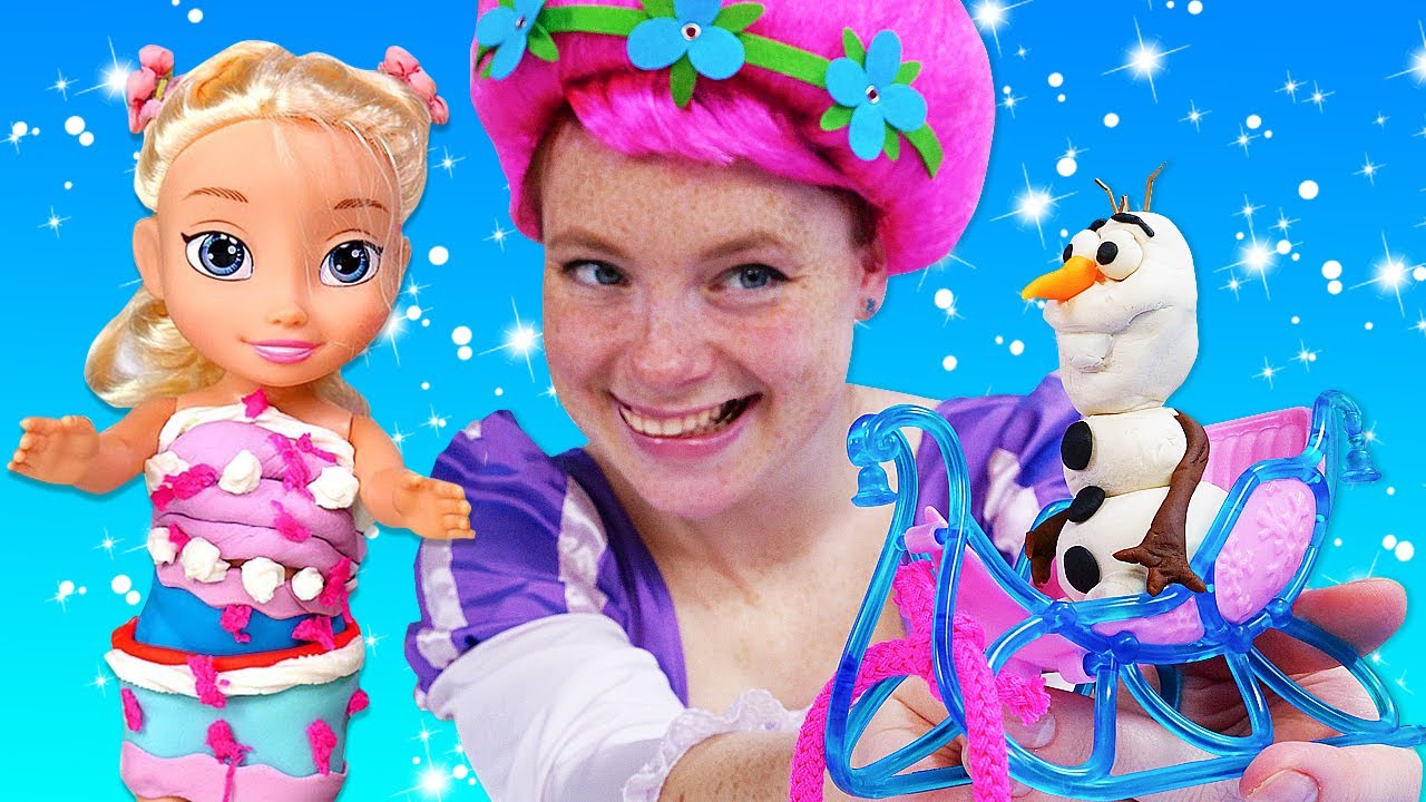 Irenes Magische Küche. Play Doh Spaß mit Elsa und Olaf. 2 Knete Videos für Kinder am Stück