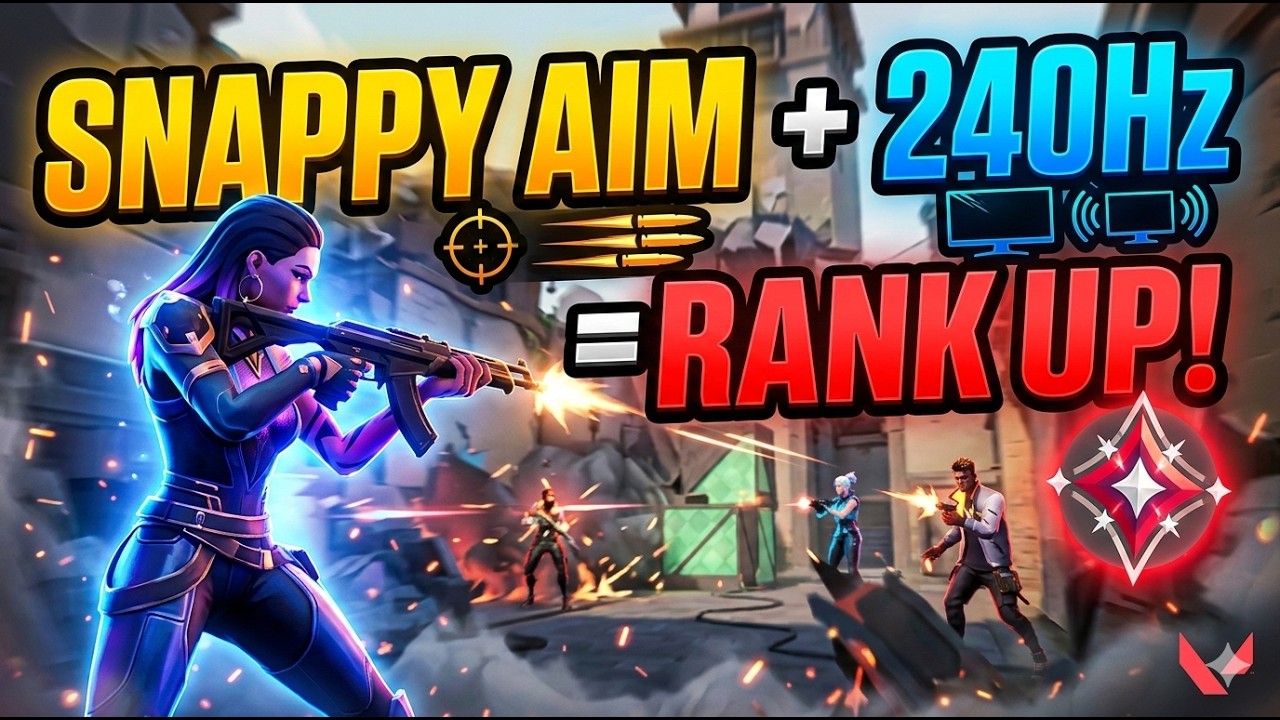Snappy Aim 🎯 + 240Hz  = RANK UP! ⚡