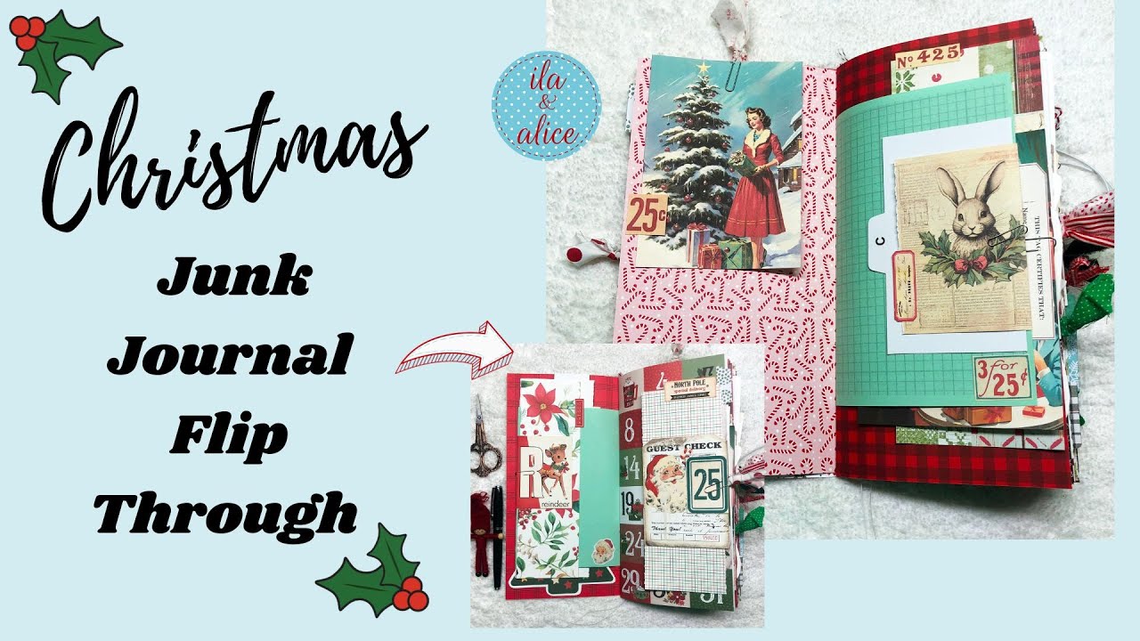 НОВЫЙ рождественский журнал-перелистывание — #junkjournal #junkjournalling #christmasjournal