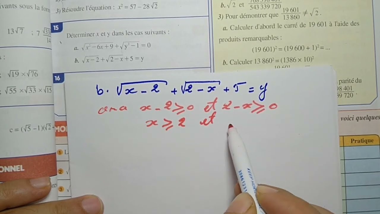 Al moufid en mathématique 3ème année collège | Exercice 15 page 41