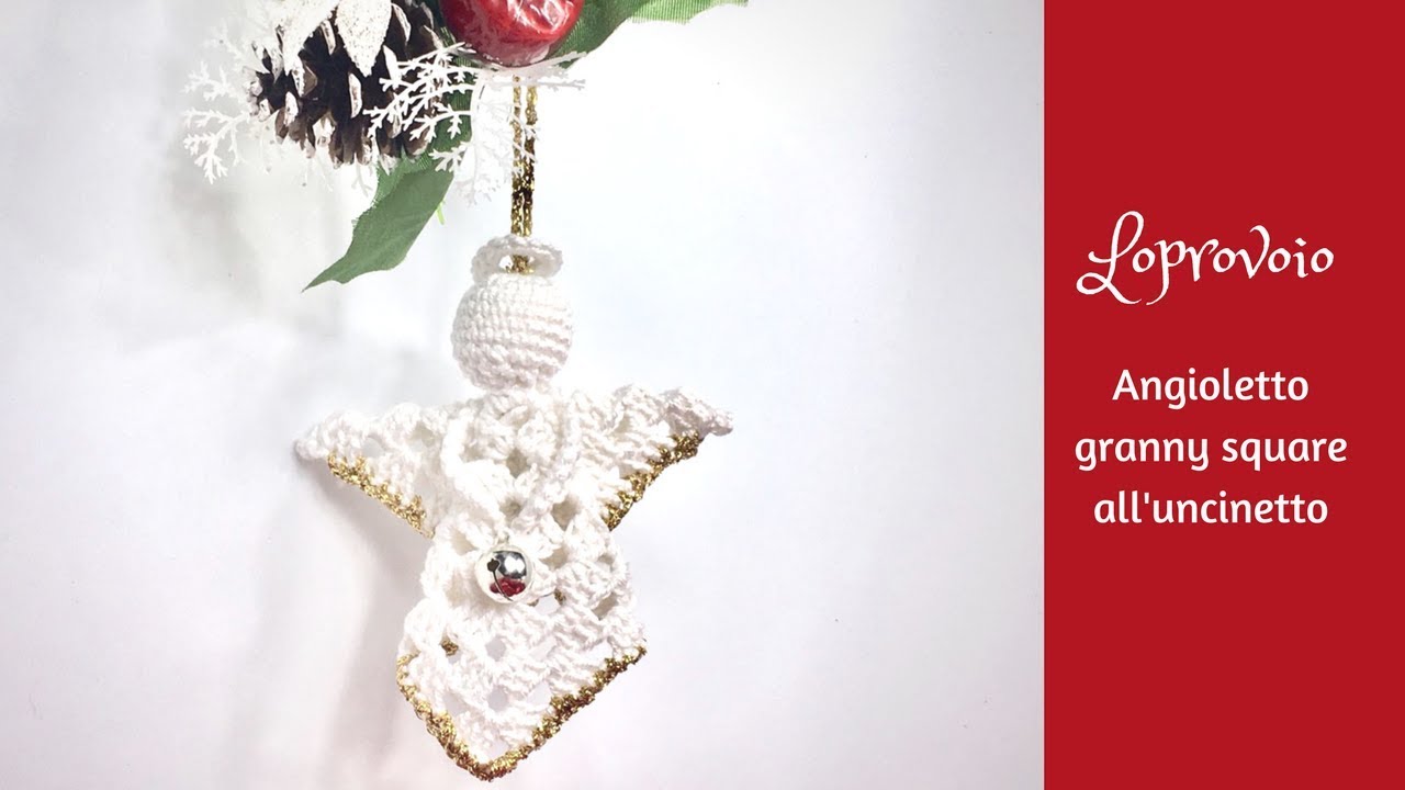 Angioletto granny square all'uncinetto