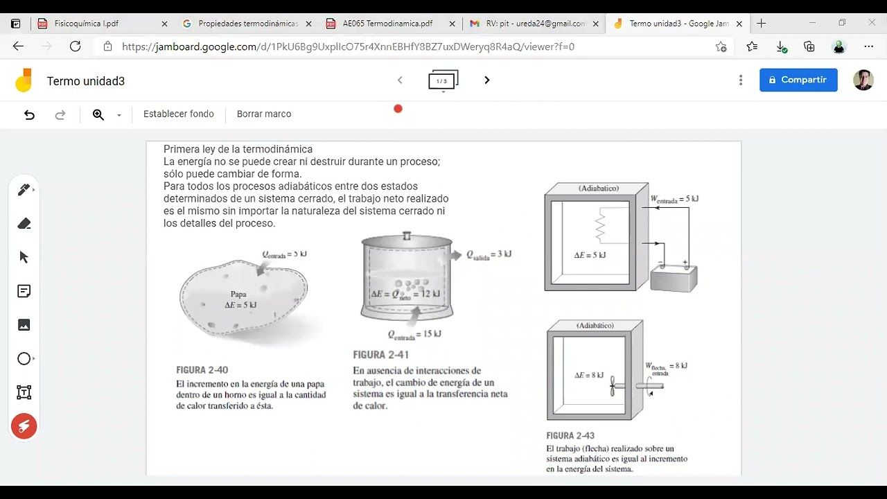 Primera ley de la termodin&aacute;mica (parte 1)