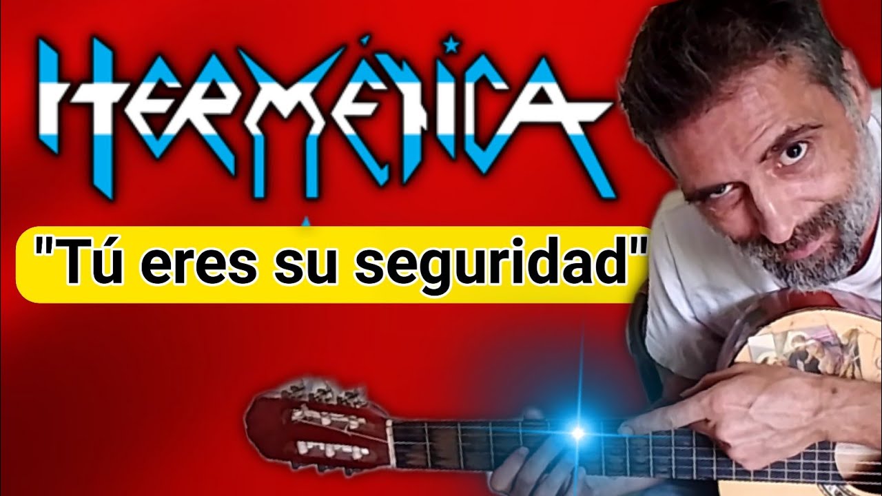 🦎Cómo tocar Hermética Tú eres su seguridad Tutorial Acordes Guitarra Notas