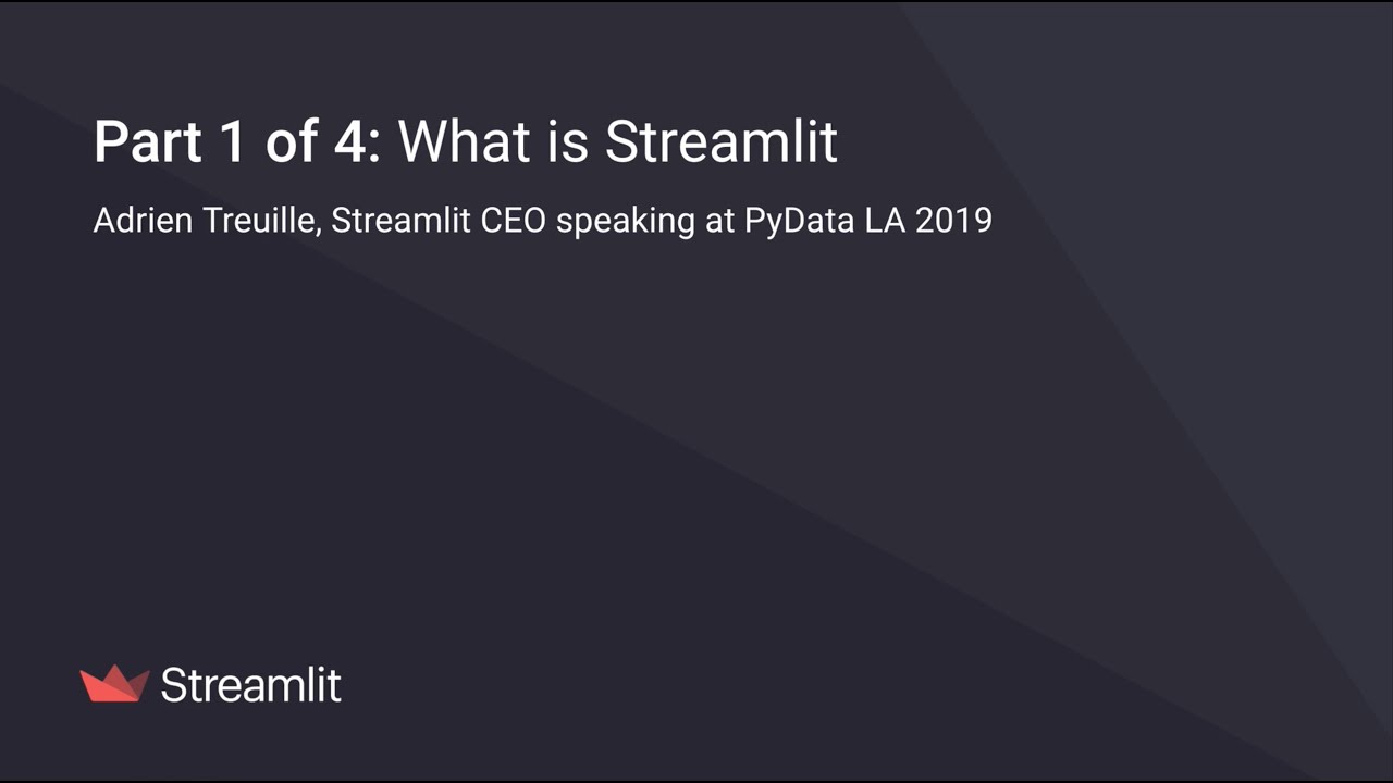 1/4: Что такое Streamlit