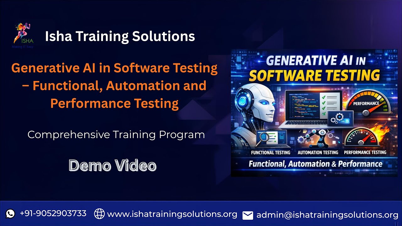 Generative AI in Software Testing Demo Video of 19th Jan  2026 @ 9 PM IST