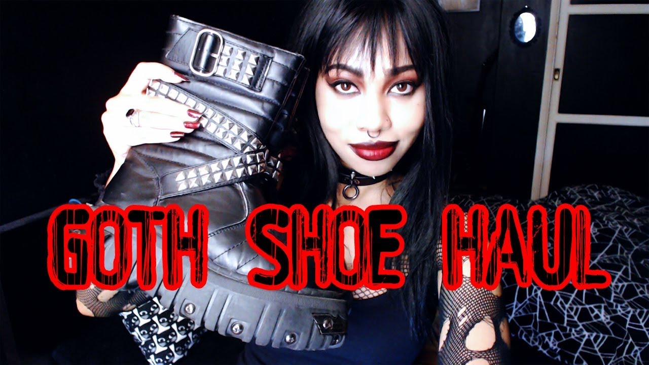 GOTH SHOE HAUL UNBOXING! [DEMONIA+ T.U.K.] Review + Try on!