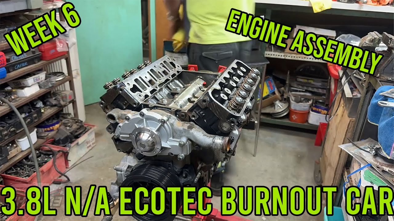 300 HP 3.8L N/A Ecotec Burnout Car Project: Week 6 Engine assembly and installation