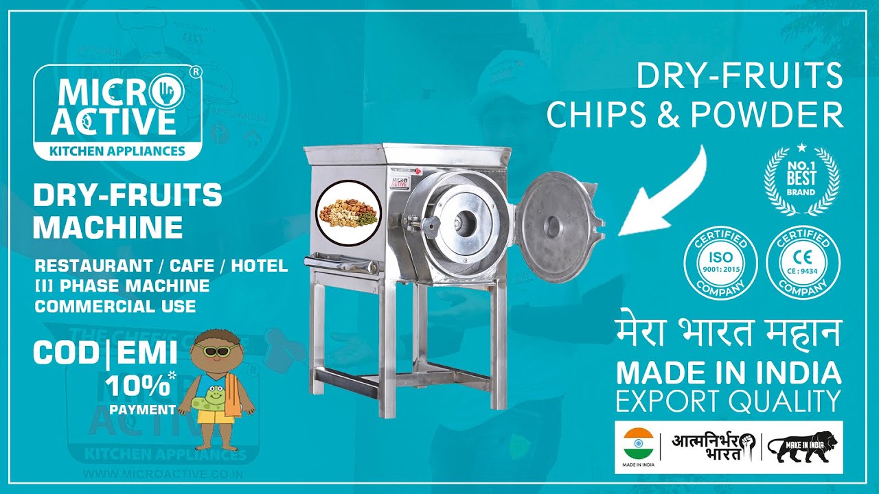 MICROACTIVE HEAVY DUTY DRY-FRUITS CHIPS & POWDER MACHINE