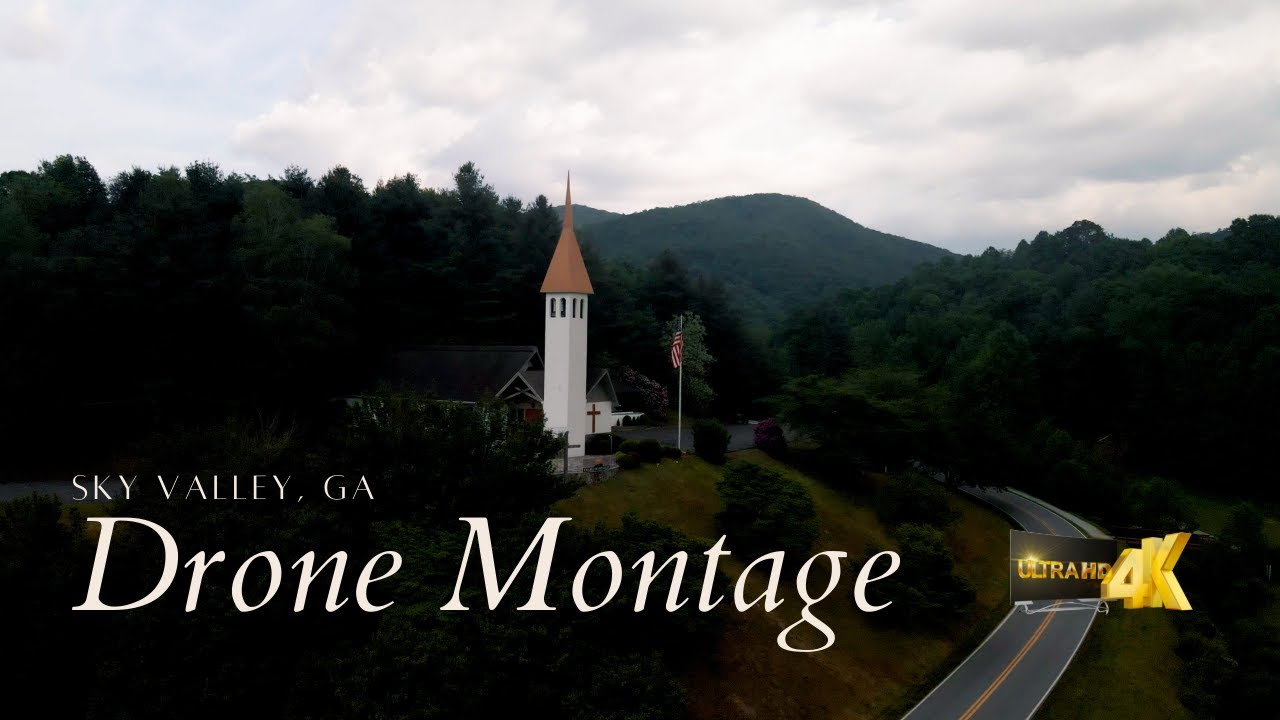 RELAXING DRONE FOOTAGE: Sky Valley Georgia | 4K Footage + Relaxing Music