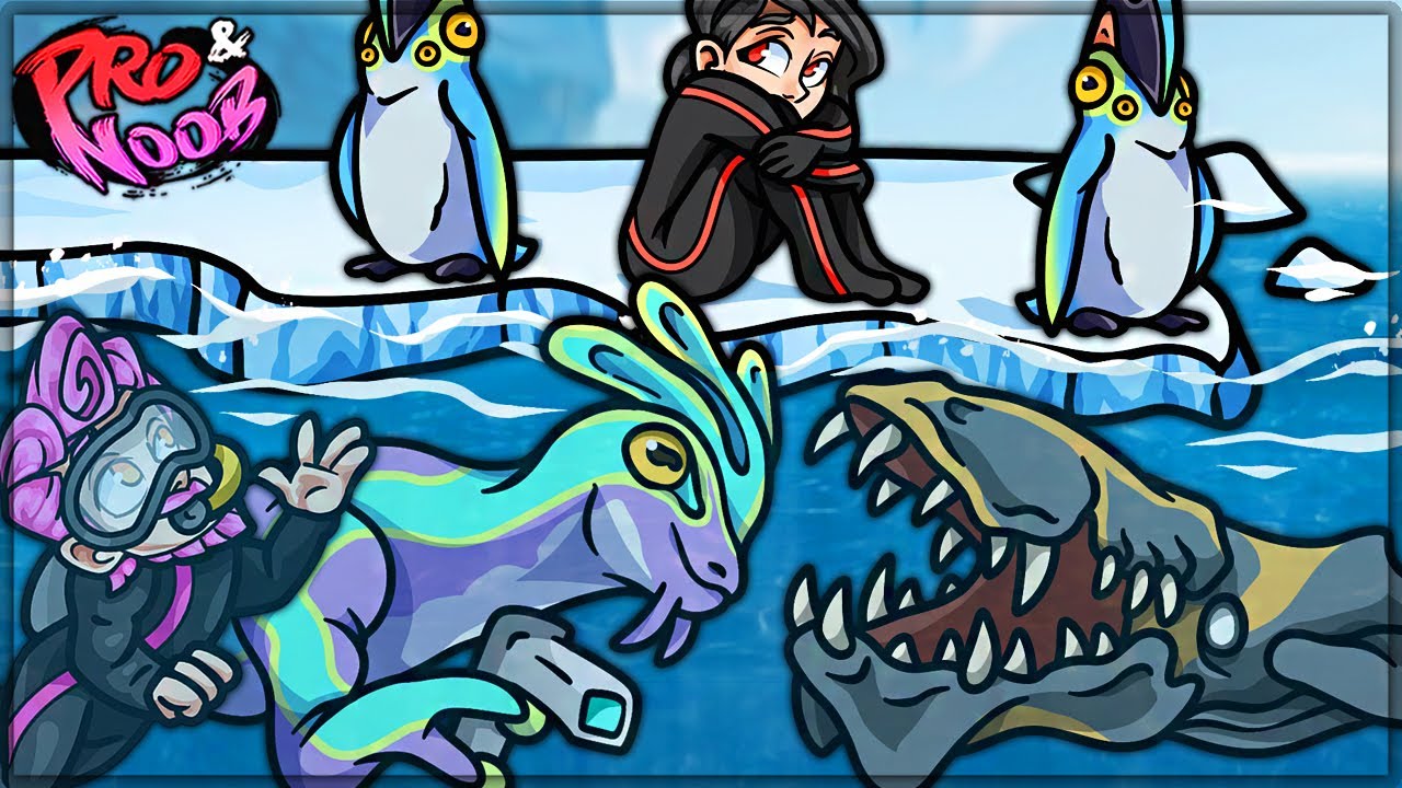 SEA MONKEY STOLE MY KNIFE - Pro and Noob VS Subnautica Below Zero! (Thalassophobia Round 2)