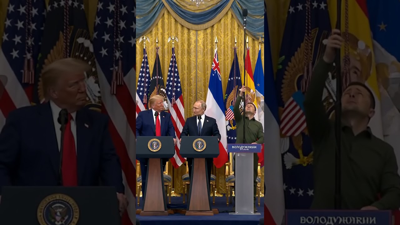 Trump & Putin Laugh at Zelensky's Mic Disaster 😂🎤 #aicomedy #trump #zelensky #putin #comedy