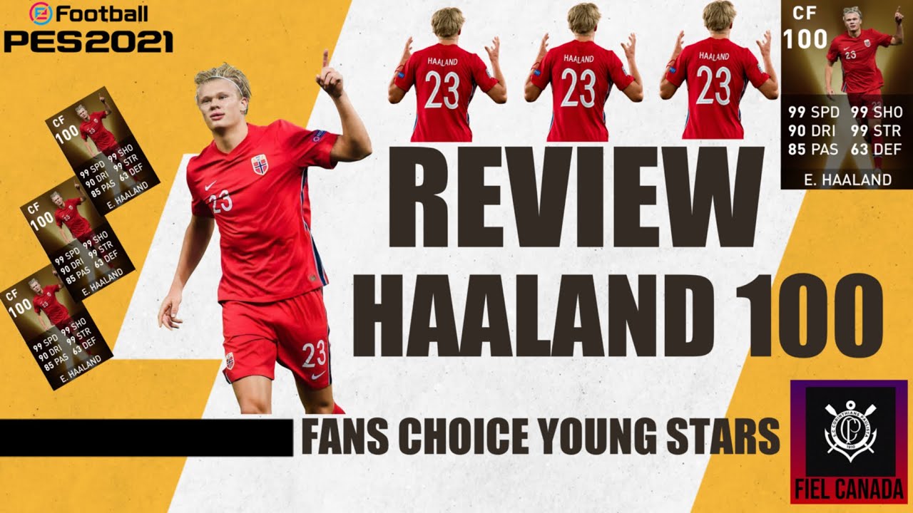 REVIEW INSANO DO HAALAND 100 ELE SIMPLESMENTE DESTRUIU PES2021 MOBILE
